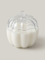 Pumpkin Spice Small Clear Pumpkin Glass Artisan Candle