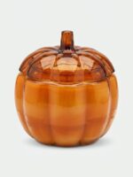 Pumpkin Spice Large Orange Pumpkin Glass Artisan Candle