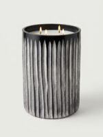 Mahogany Teakwood Black Vase Artisan Candle