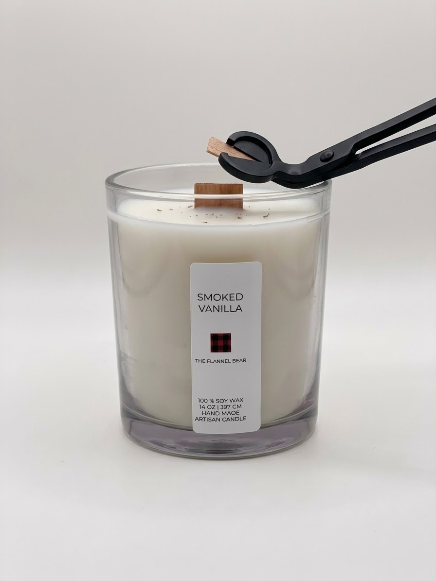 IMG_0811 Smoked Vanilla Artisan Candle Wood Wick - Image 1