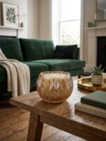 Tobacco Vanilla Amber Glass Artisan Candle - Image 2
